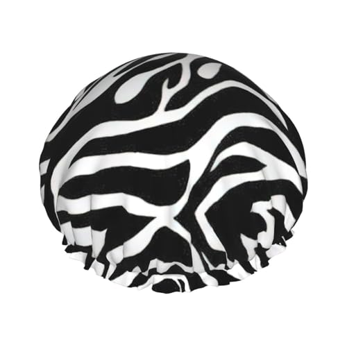 YQxwJL Zebra Print Douchemutsen voor Vrouwen, Herbruikbare Douchemuts, Haar Cap voor Douche, Antislip Leuke Douchemuts, Vakantie Cadeau