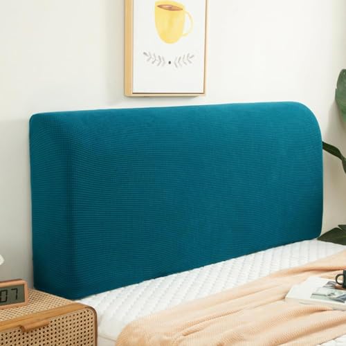 BJFCMLC Hoofdbordhoezen Hoofdbordbeschermer Stretch Universeel Stofdicht All-inclusive Bedhoofdbordhoes Moderne elastische hoofdbordhoes(150cm,Blue)