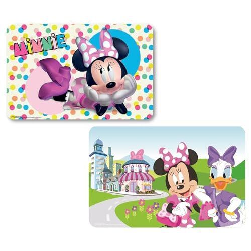 NEU Minnie Mouse tafelonderlegger, placemats, schilderonderlegger, kneedonderlegger, eetonderlegger, rood, set 4, 2 stuks