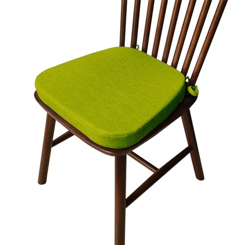 HLXHG Set van 2 zitkussens, stoelkussens met banden voor binnen en buiten, comfortabel zacht zitkussen, wasbaar zitkussen, stoelkussen voor stoelen in huis en tuin, #8,43 x 42 x 33 cm