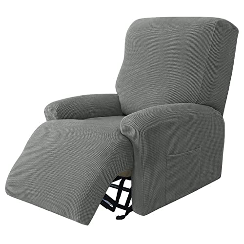 Hdbcbdj Bankhoezen all-inclusive luie stoelhoes ligstoel enkele bank hoezen fauteuil hoezen (kleur: grijs)