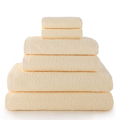 Top Towels Handdoekenset 2 handdoeken, 2 badhanddoeken en 2 bidedoeken 100% katoen 500 g/m5