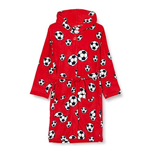 Playshoes Fleece Voetbalbadjas voor jongens, rood (8), 74/80 cm