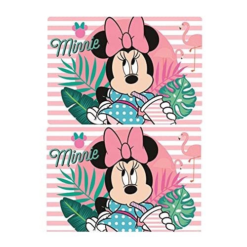 NEU Minnie Mouse, 2 stuks, tafelonderlegger, placemat, schilderonderlegger, kneedonderlegger, eetonderlegger (roze set 2)