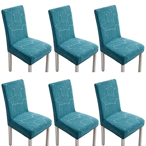 Kitegrese Stoelhoezen 6-delige set, stoelhoezen, eetkamerstoelhoezen, duurzame stoelhoezen voor keuken, restaurant en thuis (blauw (Lake Blue, L)