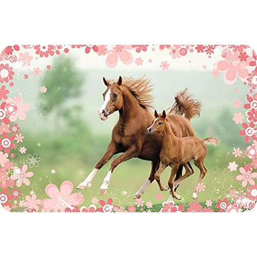 NEU Tafelonderlegger, placemat, schilderonderlegger, kneedonderlegger, eetonderlegger, placemat, compatibel met paarden ARJ035365