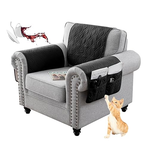 HonunG Relaxfauteuil Sofa Covers, 1/2/3 zits Antislip Reclining Covers met Zak en Elastische Riemen, Zetelbeschermer, Waterdicht, Omkeerbaar met Kussen (2 Zit 4st,#3)