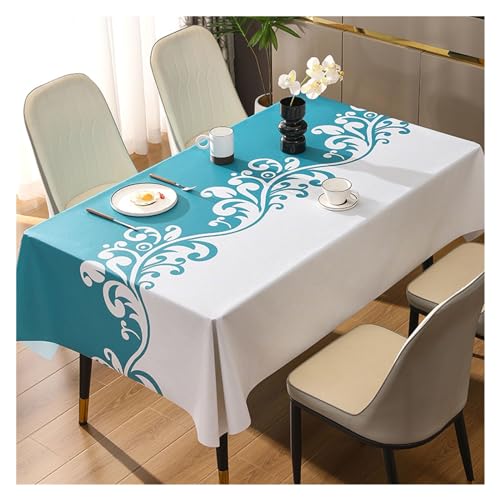 CLAUNEL Tafelkleden PVC-tafelkleden Niet-wasbare rechthoekige tafelkleden Salontafel Matten Tafelkleden Wasbaar Tafelkleed (Color : 1, Size : 140x220cm)