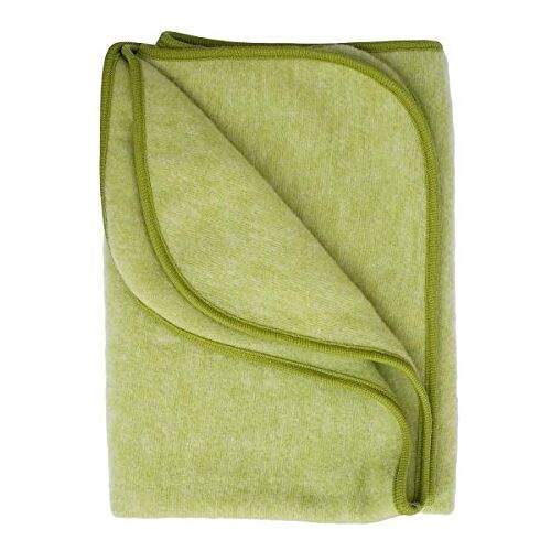 Cosilana , Fleece decken, 60% biologische wol, 40% biologische katoen (groene melange)