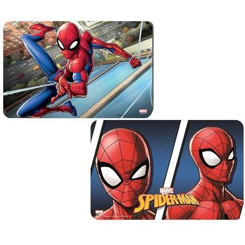 NEU Spiderman, tafelonderlegger, placemats, schilderonderlegger, kneedonderlegger, eetonderlegger, (blauwe set 4)