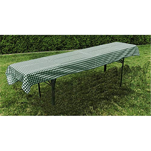 JEMIDI Stoffen tafelkleed voor biertafels, tafelkleed, bierbank, biertent, biertenttafel, garnituur, biertafels, tafelkleden, deken, tafel, 90 x 240 cm, voor biertafels, groen geruit