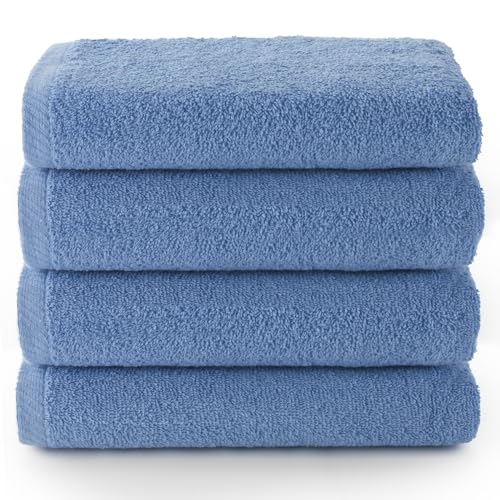 Top Towels Badhanddoeken badhanddoeken of gezichtshanddoeken verpakking met 4 handdoeken handdoeken 30 x 50 cm badstofhanddoeken, effen kleuren