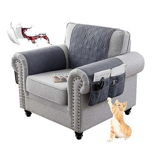 HonunG Relaxfauteuil Sofa Covers, 1/2/3 zits Antislip Reclining Covers met Zak en Elastische Riemen, Zetelbeschermer, Waterdicht, Omkeerbaar met Kussen (3 Zit 5st,#6)