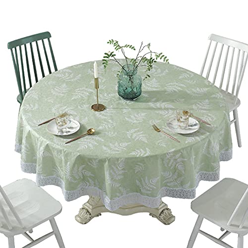 GDDO Tafelkleed Waterdicht, PVC Plastic Tafelkleed, Ronde Tafelkleden voor Ronde Tafel Veeg Schoon Tuintafelkleed,A,180cm/70in