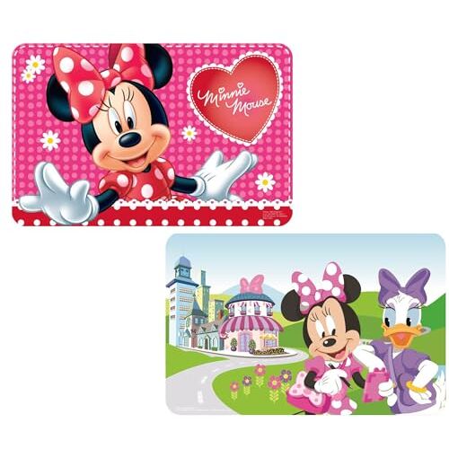 NEU Minnie Mouse tafelonderlegger, placemats, schilderonderlegger, kneedonderlegger, eetonderlegger, roze, set 1