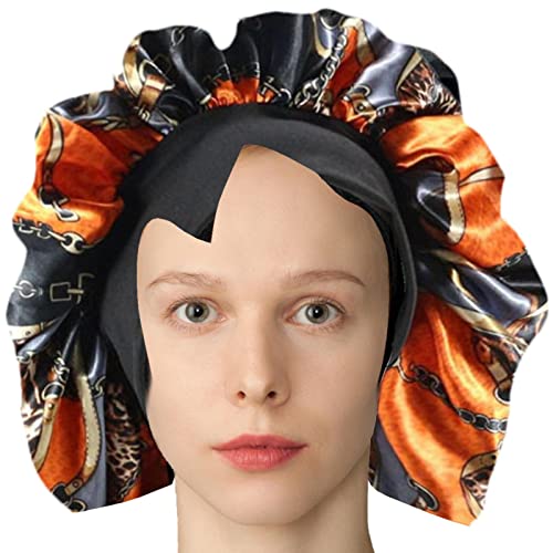 fanelod Haarkap   Dubbellaagse vlinderdas satijnen motorkap Silk Bonnet Hair Bonnet, Hair Cover Bonnett, Hair Bonnets for Women, Sleep Cap for Natural Hair