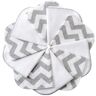 mimaDu Molton Washandjes, katoen, kleine washandjes, kleine washandjes, mini-washandjes voor baby's, Oeko-Tex, flanellen washandjes, set van 10, 25 x 25 cm, grijs/wit zigzag