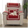 HYRAM Sofa Sitzkissenbezug, Sofa Sitzkissenbezug Stretch, Elastischer Kissenbezüge,Fernsehsessel Rutschfest, Fernsehsessel Bezug Für Hunde Haustieren, Liegesofa Sesselbezug (1 Seater(4pcs),Red)