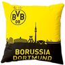 Borussia Dortmund polyester, Dortmund, kussen met skyline, zwart/geel, 40 x 40 cm, 1 stuk (1 stuk)