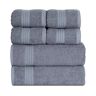 Vency Handdoekenset, grijs, 6-delig, 4 x handdoeken 50 x 100 cm, 2 x badhanddoek 70 x 140 cm, handdoeken met ophanghaak