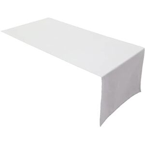 Lemos Home Hoogwaardige tafelloper, tafellinnen van 100% katoen, collectie concept, kleur en grootte naar keuze (tafelloper 45x120cm, wit) Lemos Home Hoogwaardige tafelloper, tafellinnen van 100% katoen, collectie concept, kleur en grootte naar keuze (tafelloper 45x120cm, wit)