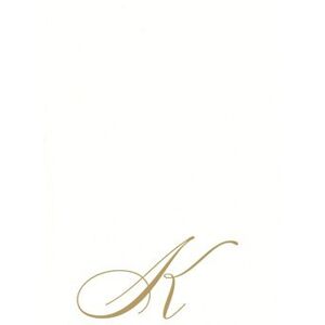 Caspari "Signature Gold Initial K papieren linnen gastendoekjes, witte parel, pak van 24 Caspari "Signature Gold Initial K papieren linnen gastendoekjes, witte parel, pak van 24