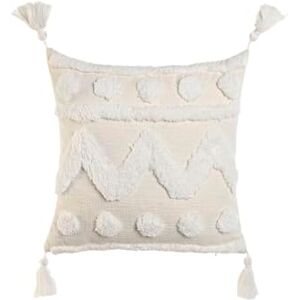 Home ESPRIT Kussen, wit, kwastjes, boho, 45 x 15 x 45 cm, Meerkleurig, cuadrado, Casual Home ESPRIT Kussen, wit, kwastjes, boho, 45 x 15 x 45 cm, Meerkleurig, cuadrado, Casual
