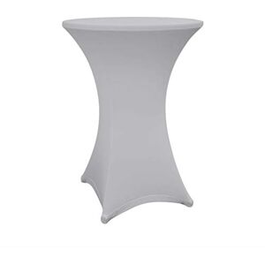 Lumaland Hoes voor staande tafel, rond, tafelkleed voor statafel, cocktailtafelbescherming, Ø 80-85 cm, zilvergrijs Lumaland Hoes voor staande tafel, rond, tafelkleed voor statafel, cocktailtafelbescherming, Ø 80-85 cm, zilvergrijs