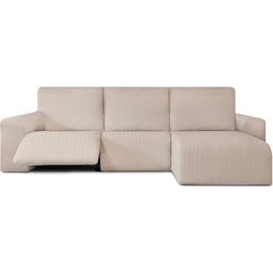 ECOMMERC3 Bankhoes voor chaise longue, kort hoekdeel rechts, met relaxfunctie, linnen, bi-elastisch, ademend en eenvoudig aan te brengen, met schuimstoffen en elastieken banden ECOMMERC3 Bankhoes voor chaise longue, kort hoekdeel rechts, met relaxfunctie, linnen, bi-elastisch, ademend en eenvoudig aan te brengen, met schuimstoffen en elastieken banden