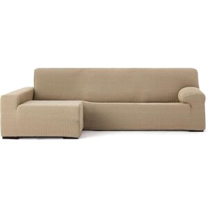 ECOMMERC3 Bankhoes voor chaise longue, lang hoekdeel links, zeer elastisch, bi-elastisch, beige met schuimkussens en elastieken, geschikt voor rechts of links ECOMMERC3 Bankhoes voor chaise longue, lang hoekdeel links, zeer elastisch, bi-elastisch, beige met schuimkussens en elastieken, geschikt voor rechts of links