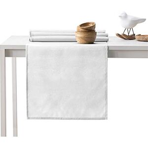 AmeliaHome Tafelloper set 35 x 300 cm en 115 x 300 cm lotuseffect waterafstotend slangenhuidpatroon wit Vesta AmeliaHome Tafelloper set 35 x 300 cm en 115 x 300 cm lotuseffect waterafstotend slangenhuidpatroon wit Vesta