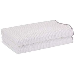 Heckett Lane Bath Beach Towel, 60% Bamboo Viscose, 40% Cotton, White, 90 x 180 Cm, 2.0 Pieces Heckett Lane Bath Beach Towel, 60% Bamboo Viscose, 40% Cotton, White, 90 x 180 Cm, 2.0 Pieces