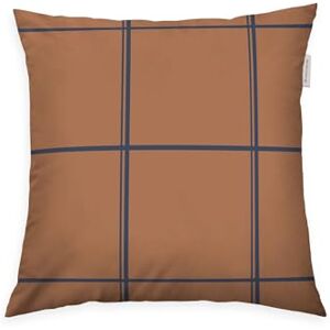 TOM TAILOR Flanellen kussensloop 40 x 40 cm, 100% katoen/flanel met omkeerbaar motief en gekleurde ritssluiting, grote check blauw, bruin (Dark Navy & Rusty Red) TOM TAILOR Flanellen kussensloop 40 x 40 cm, 100% katoen/flanel met omkeerbaar motief en gekleurde ritssluiting, grote check blauw, bruin (Dark Navy & Rusty Red)