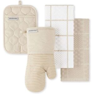 KitchenAid Gewatteerde katoenen badstof ovenwant, pannenhouder, keukenhanddoek set van 4 stuks, hittebestendig, siliconen grip, geschenkset, milkshake, 40,6 x 66 cm, 17,8 x 33 cm en 17,8 x 25,4 cm KitchenAid Gewatteerde katoenen badstof ovenwant, pannenhouder, keukenhanddoek set van 4 stuks, hittebestendig, siliconen grip, geschenkset, milkshake, 40,6 x 66 cm, 17,8 x 33 cm en 17,8 x 25,4 cm