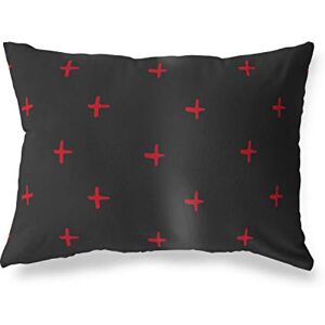 Bonamaison Rood-Zwart Decoratieve Kussensloop, Kussenhoezen Bank, Decoratieve Kussenhoesjes, Kussensloop; Sofa, Slaapkamer, Kantoor, Auto 35x50 Cm Ontworpen en vervaardigd in Turkije Bonamaison Rood-Zwart Decoratieve Kussensloop, Kussenhoezen Bank, Decoratieve Kussenhoesjes, Kussensloop; Sofa, Slaapkamer, Kantoor, Auto 35x50 Cm Ontworpen en vervaardigd in Turkije
