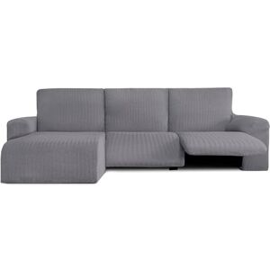 ECOMMERC3 Bankhoes voor chaise longue, kort hoekdeel links, met ontspanning, grijs, bi-elastisch, ademend en eenvoudig aan te brengen, met schuimstoffen en elastieken ECOMMERC3 Bankhoes voor chaise longue, kort hoekdeel links, met ontspanning, grijs, bi-elastisch, ademend en eenvoudig aan te brengen, met schuimstoffen en elastieken