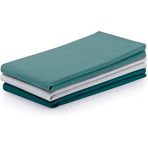 AmeliaHome Letty Set van 3 theedoeken, katoen, keukenhanddoeken, 50 x 70 cm, glad, wit, turquoise AmeliaHome Letty Set van 3 theedoeken, katoen, keukenhanddoeken, 50 x 70 cm, glad, wit, turquoise