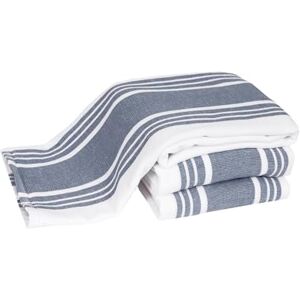 All-Clad Schotelhanddoeken Dual Purpose omkeerbaar, 100% absorberend katoen, keukendoeken set van 3 gestreept, 17 "x 30", 3-pack Indigo Textiel All-Clad Schotelhanddoeken Dual Purpose omkeerbaar, 100% absorberend katoen, keukendoeken set van 3 gestreept, 17 "x 30", 3-pack Indigo Textiel