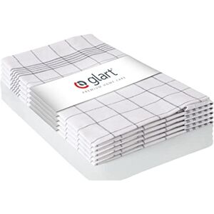 Glart 48KG1 5-delige set theedoeken, keukendoeken, vaatdoeken, keukenhanddoeken, 50 x 70 cm, 100% katoen OEKO-TEX, grijs geruit, voorgewassen Glart 48KG1 5-delige set theedoeken, keukendoeken, vaatdoeken, keukenhanddoeken, 50 x 70 cm, 100% katoen OEKO-TEX, grijs geruit, voorgewassen