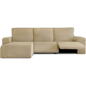 ECOMMERC3 Bankhoes voor chaise longue, kort hoekdeel links, met relaxfunctie, beige, bi-elastisch, ademend en eenvoudig aan te brengen, met schuimstoffen en elastieken banden ECOMMERC3 Bankhoes voor chaise longue, kort hoekdeel links, met relaxfunctie, beige, bi-elastisch, ademend en eenvoudig aan te brengen, met schuimstoffen en elastieken banden