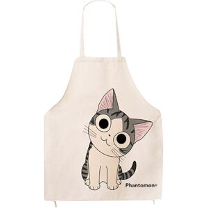 Phantomon Leuke kat schort Japanse stijl mooie grappige katoenen vrouw Bib Chef Keukenschort voor vrouwen en mannen Phantomon Leuke kat schort Japanse stijl mooie grappige katoenen vrouw Bib Chef Keukenschort voor vrouwen en mannen
