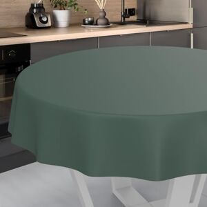ANRO Wasdoek tafelkleed, afwasbaar tafelzeil, tuintafelkleed, voor binnen en buiten, rond, 140 cm, snijrand, dennengroen ANRO Wasdoek tafelkleed, afwasbaar tafelzeil, tuintafelkleed, voor binnen en buiten, rond, 140 cm, snijrand, dennengroen