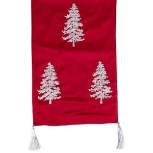 Tivoli Tafelloper Kerstmis Polyester Velvet Decor wit 35x182cm rood Xmas Tivoli Tafelloper Kerstmis Polyester Velvet Decor wit 35x182cm rood Xmas