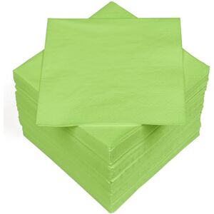 Heku 100 effen servetten, 3-laags, 33 x 33 cm, uniforme kwaliteit voor evenementen en horeca, praktische verpakking van 5 stuks, zeer absorberend en stijlvol, lichtgroen Heku 100 effen servetten, 3-laags, 33 x 33 cm, uniforme kwaliteit voor evenementen en horeca, praktische verpakking van 5 stuks, zeer absorberend en stijlvol, lichtgroen