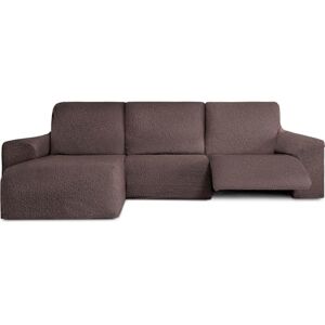 ECOMMERC3 Bankhoes voor chaise long, kort hoekdeel links, met bi-elastische relaxbank, bruin, zeer elastisch, ademend en met schuimvulling ECOMMERC3 Bankhoes voor chaise long, kort hoekdeel links, met bi-elastische relaxbank, bruin, zeer elastisch, ademend en met schuimvulling