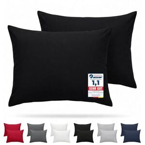 Komfortec Set van 2 Premium Kussenslopen 40x60 cm Superzachte Kussenhoes – 100% Geborsteld Mikrovezel 90g/m² Zwart Komfortec Set van 2 Premium Kussenslopen 40x60 cm Superzachte Kussenhoes – 100% Geborsteld Mikrovezel 90g/m² Zwart