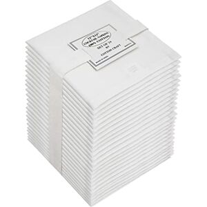 COTTON CRAFT 24 Pack Cocktail Servetten 12x12 Wit -100% Katoen -Op maat gemaakt met verstekhoeken en een royale zoom COTTON CRAFT 24 Pack Cocktail Servetten 12x12 Wit -100% Katoen -Op maat gemaakt met verstekhoeken en een royale zoom