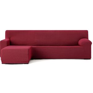 ECOMMERC3 Chaise longue bankhoes, kort hoekdeel links, zeer elastisch, bi-elastisch, bordeauxrood, met schuim en elastieken voor aanpassing rechts of links ECOMMERC3 Chaise longue bankhoes, kort hoekdeel links, zeer elastisch, bi-elastisch, bordeauxrood, met schuim en elastieken voor aanpassing rechts of links