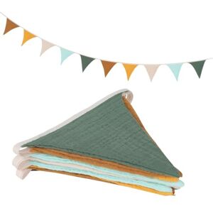 AiQInu Feestbanner, vlaggetjesslinger, stof, decoratie voor kinderkamer en meisjes, slingers van wasbaar katoen, wieg, driehoek, kleurrijke vlag, decoratie AiQInu Feestbanner, vlaggetjesslinger, stof, decoratie voor kinderkamer en meisjes, slingers van wasbaar katoen, wieg, driehoek, kleurrijke vlag, decoratie