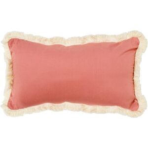 DRW Rechthoekig kussen van polyester, katoen en linnen met ritssluiting in roze, 50 x 10 x 30 cm DRW Rechthoekig kussen van polyester, katoen en linnen met ritssluiting in roze, 50 x 10 x 30 cm